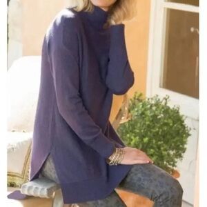 Soft Surroundings Purple Turtleneck Sweater